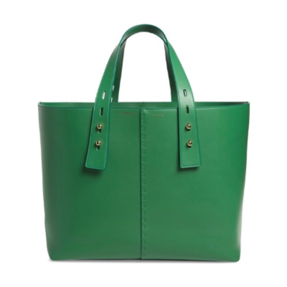 Frame Denim Handbags - 🆕 Frame Les Second Large Leather Tote Field Green